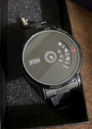 Siyah Minimalist Goth Erkek Kol Saati AIYISHI - Görsel 3