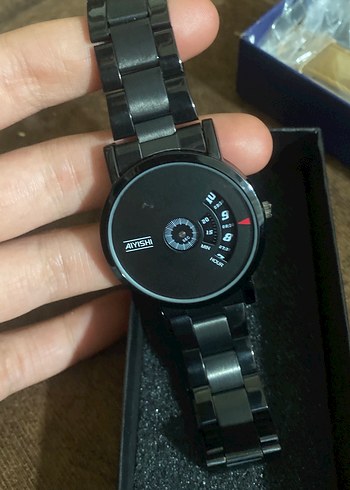 Siyah Minimalist Goth Erkek Kol Saati AIYISHI - Görsel 2