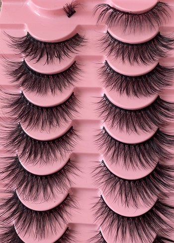 Koyu Pembe Takma Kirpik Seti - Görsel 2