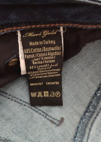 26 Beden mavi Renk Kadın Parlak Mavi Denim Midi Jean