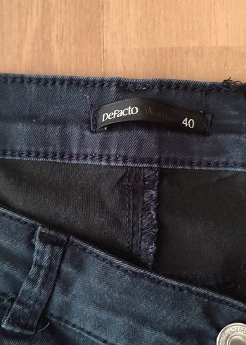 Defacto Lacivert Kadın Denim Pantolon