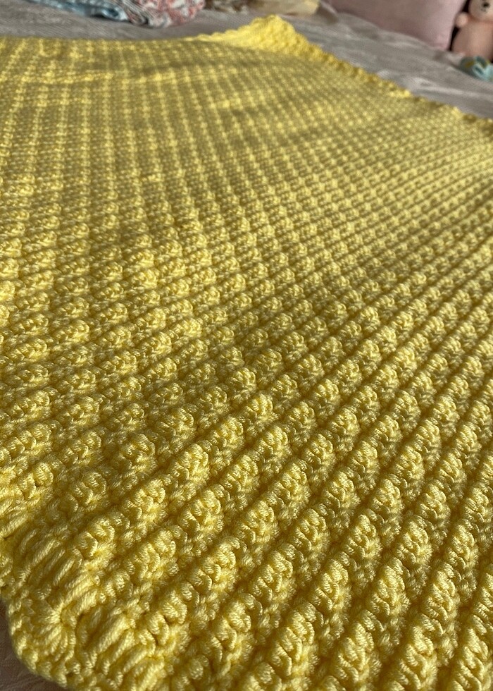 El örgüsü bebek battaniyesi - Görsel 4