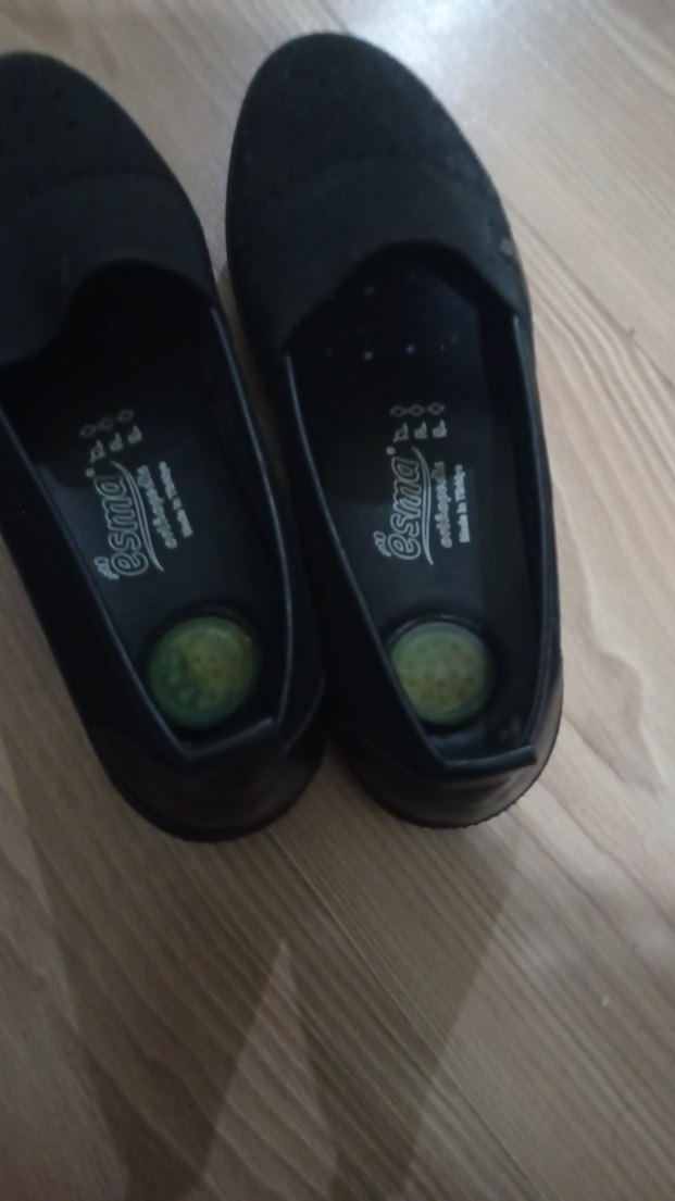 Siyah Kadın Günlük Cırt Cırtlı Dolgu Topuk Ayakkabı - Görsel 2