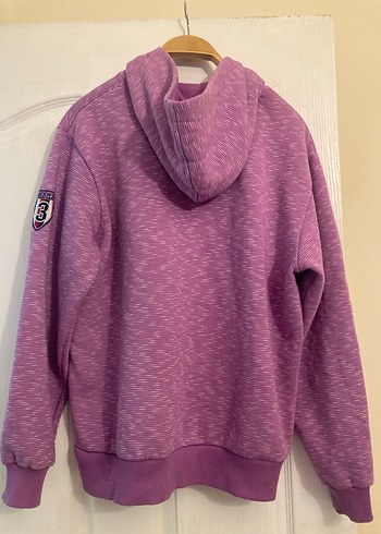 xl Beden mor Renk Kapüşonlu Kadın Sweatshirt