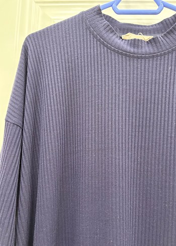 Kadın Lacivert Uzun Kollu Salaş Elbise - Görsel 2