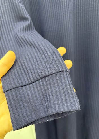 Kadın Lacivert Uzun Kollu Salaş Elbise - Görsel 3