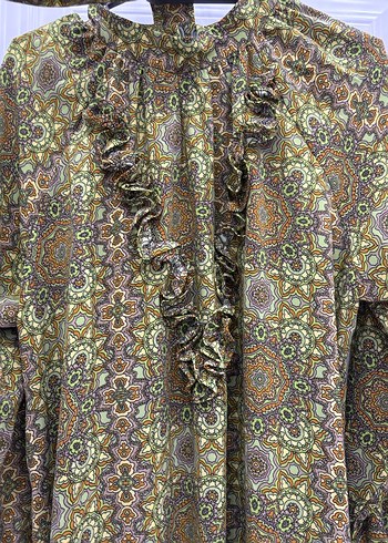 Kadın Haki Bohem Uzun Elbise - Görsel 2