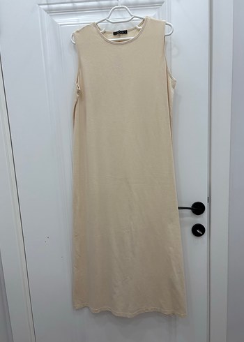 Bej Kadın Kısa Kollu Pamuklu Tişört - Görsel 2