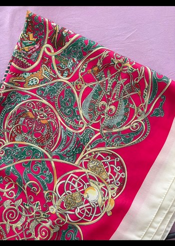 Pamuk Dokulu Çok Renkli Kadın Şal - Görsel 3