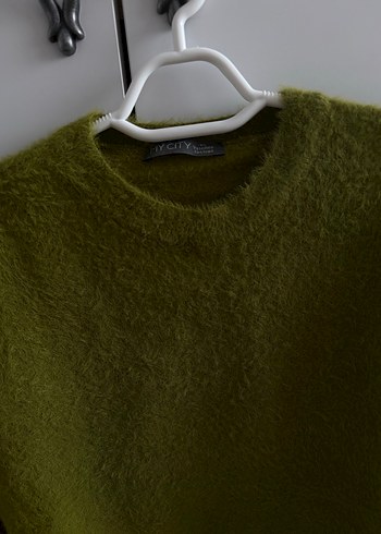 Kadın Yeşil Rahat Kesim Sweatshirt - Görsel 2