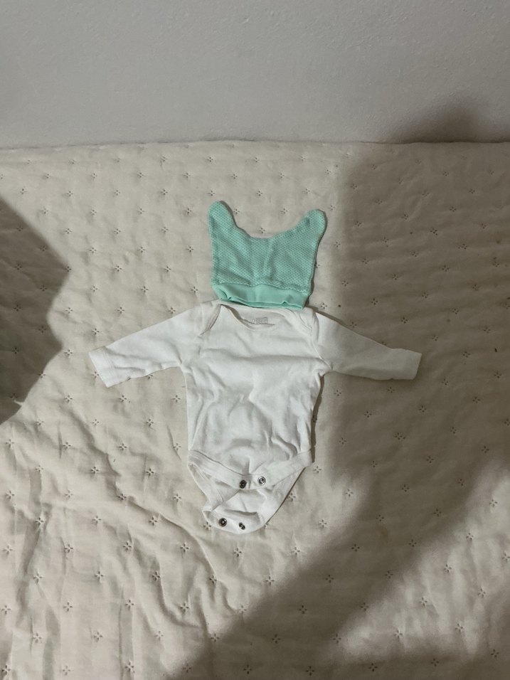 Bebek Beyaz Uzun Kollu Hastane Tulumu - Görsel 3