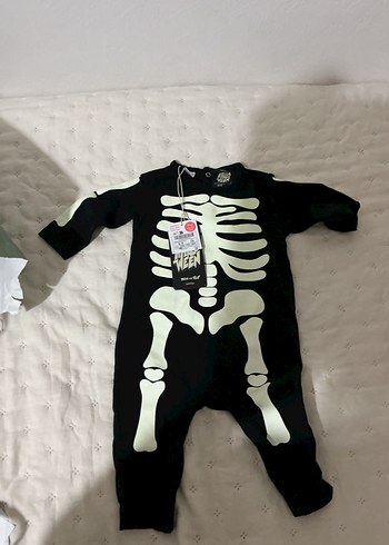 Diğer Uzun Kollu Siyah Bebek Body - Kafes Desenli