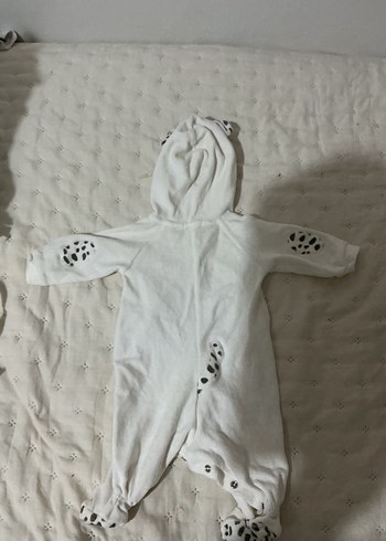 Leopar Desenli Beyaz Kedi Tulum - Görsel 5