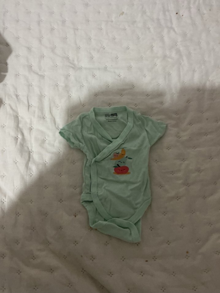 Düğmeli Yeşil Bebek Erkek Kısa Kollu Body - Görsel 2