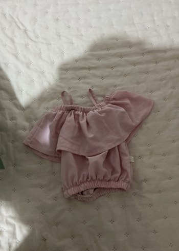 Pembe Kız Bluzu Volanlı Askılı