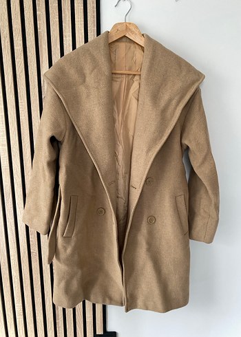 Zara Bej Kuşaklı Midi Kaban