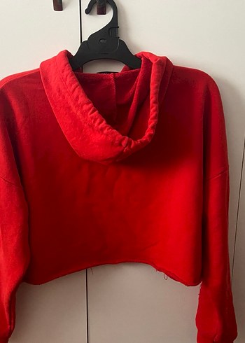 Trendyol & Milla Kırmızı Kapüşonlu Uzun Kollu Sweatshirt