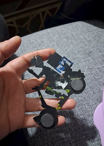 Renkli Sarı Çocuk Scooter Figürü yurt dışı magnet - Görsel 2