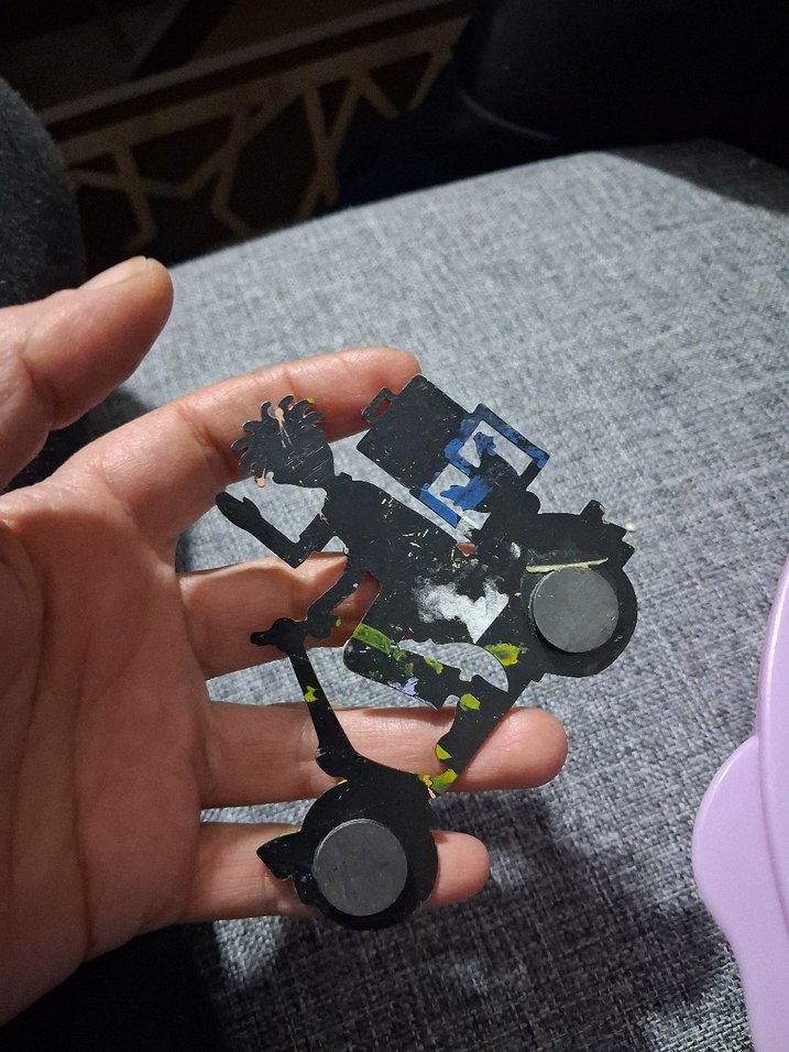 Renkli Sarı Çocuk Scooter Figürü yurt dışı magnet - Görsel 2