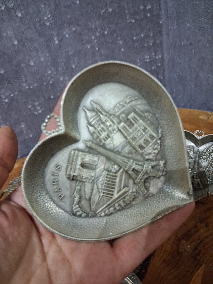 zin malzeme Paris Temalı Dekoratif tabak - Görsel 2