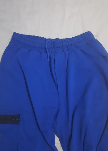 Erkek Mavi Bol Kesim Eşofman Altı - Görsel 3