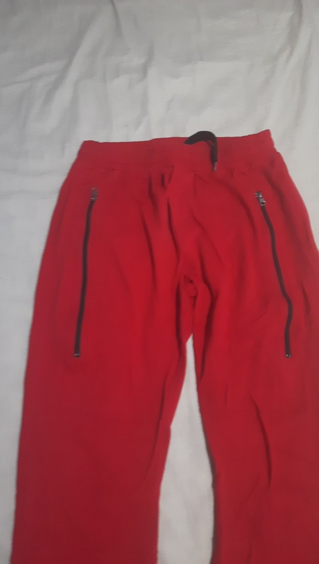 Kırmızı Fermuarlı Rahat Eşofman - Görsel 2