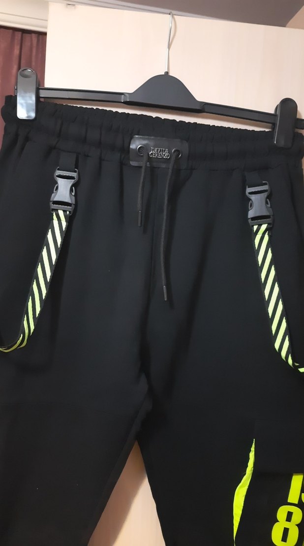 Siyah Baskılı Erkek Eşofman Altı - Görsel 3