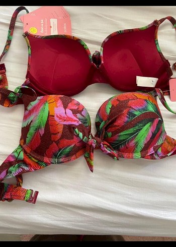 Bohem Kırmızı Tie-Dye Bikini Üstü 70/76 suwen marka