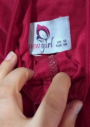 38 Beden Bordo Kemerli Kadın Ceket