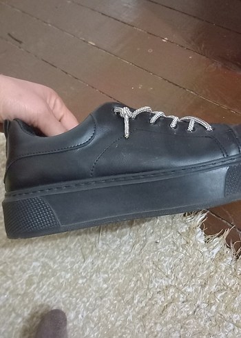 40 Beden siyah Renk Siyah Platform Topuklu Kadın Spor Ayakkabı