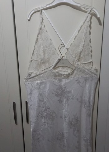 Uzun Beyaz Bohem Kadın Sabahlık - Görsel 5