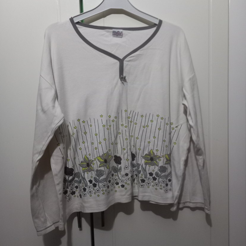 Düğmeli, Uzun Kollu Hamile Tişörtü - Görsel 2