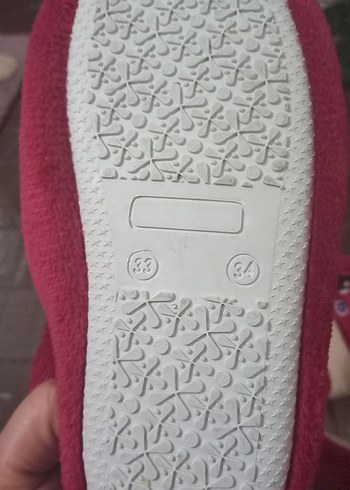 Kızlar için Nakışlı Kırmızı Sıcak Terlik - Görsel 4