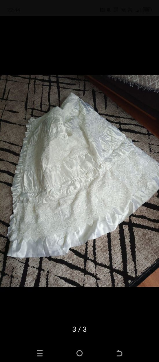 Parlak Beyaz Düz Desen yatak örtüsü - Görsel 3