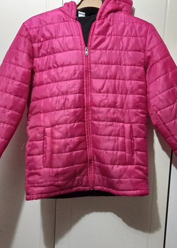 Fermuarlı Pembe kız çocuğu Mont - Görsel 2