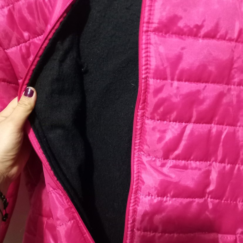 Fermuarlı Pembe kız çocuğu  Mont - Görsel 3