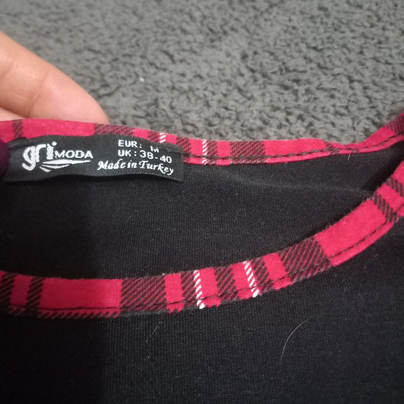 Bordo Kız Çocuk Triko Uzun Kollu Tişört - Görsel 5