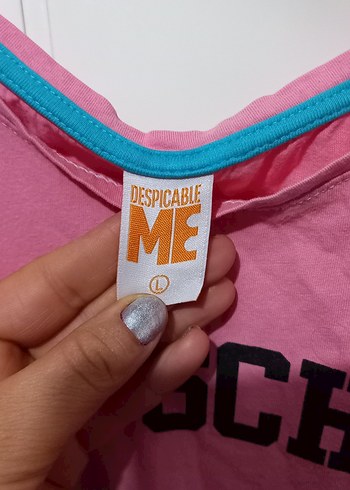 Kız Çocuk Pembe Baskılı Tişört - Görsel 3