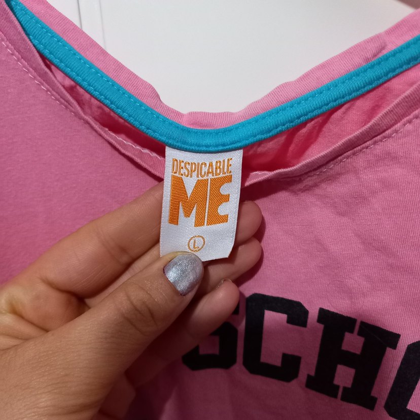 Kız Çocuk Pembe Baskılı Tişört - Görsel 3