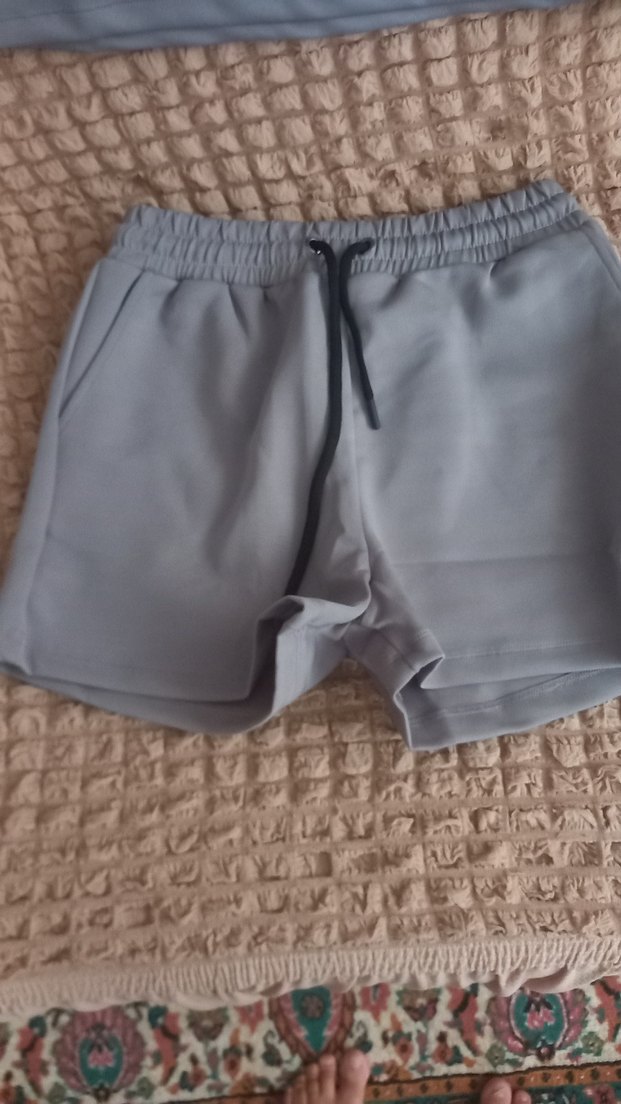 Gri Mini Salaş Hamile Şortu Takımı - Görsel 3