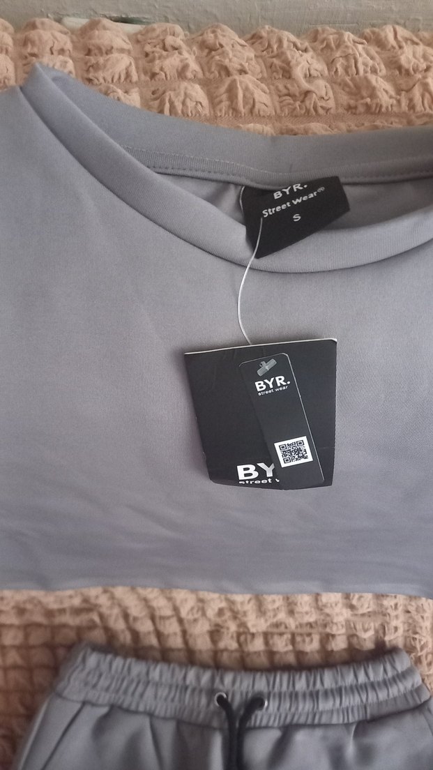 Gri Mini Salaş Hamile Şortu Takımı - Görsel 4