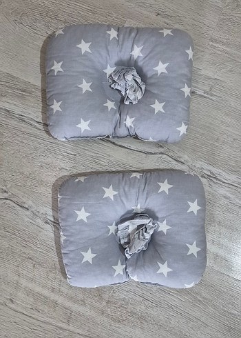Yıldız Desenli Gri Bebek Emzirme yastığı - Görsel 2
