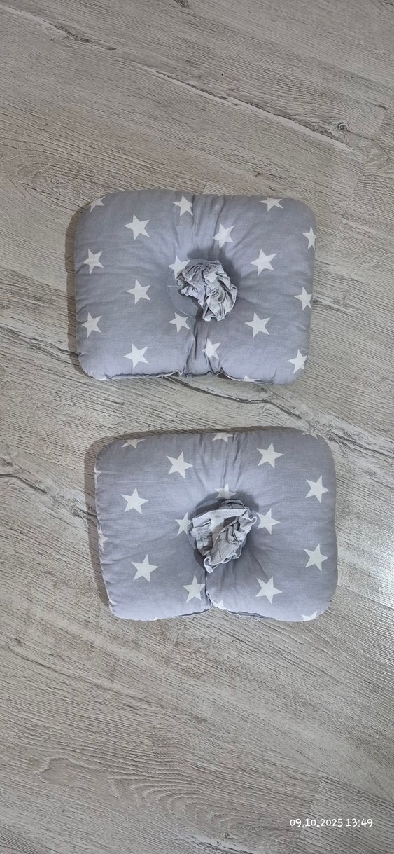 Yıldız Desenli Gri Bebek Emzirme yastığı - Görsel 2