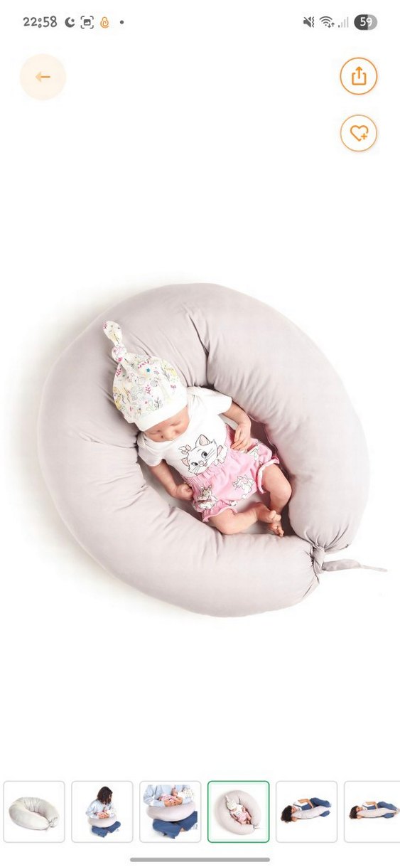 Baby Mom Beyaz Hamile ve Emzirme Destek Yastığı Kılıfı - Görsel 3