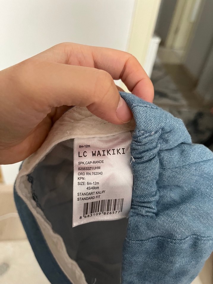 Erkek bebek Lc waikiki Mavi kot şapka - Görsel 4