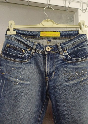 Zara Kadın Mavi Bol Kesim Midi Kot Pantolon