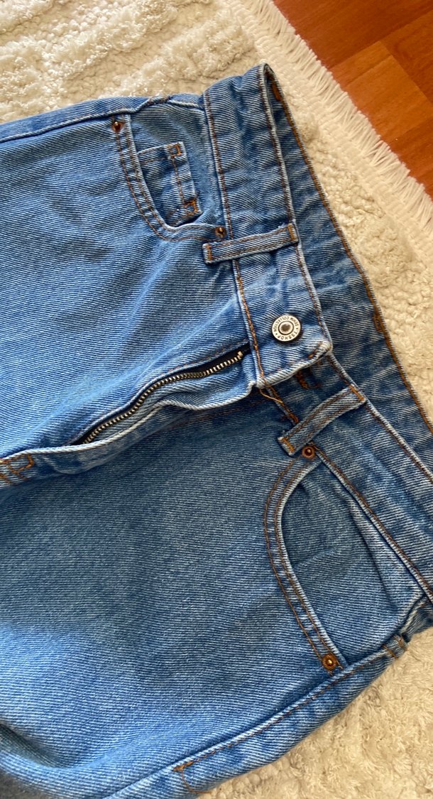 Mavi Rahat Kesim Midi Denim Kadın Pantolon - Görsel 3