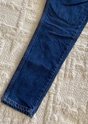 Lacivert Mom kesim Midi Kadın Kot Pantolon - Görsel 7