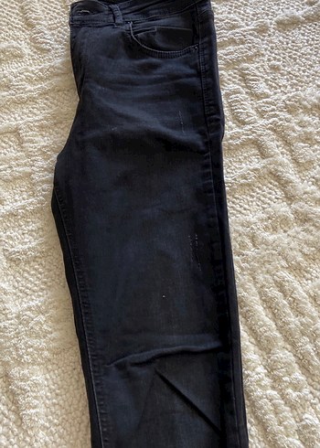 Siyah Kadın Denim Pantolon, Normal Boy, Dar Kesim - Görsel 4