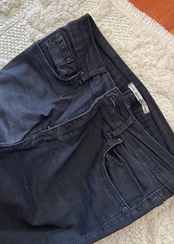 Siyah Kadın Denim Pantolon, Normal Boy, Dar Kesim - Görsel 2